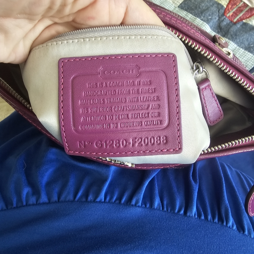 Coach Vibrant Purple Circle Pattern Crossbody Bag - image 3